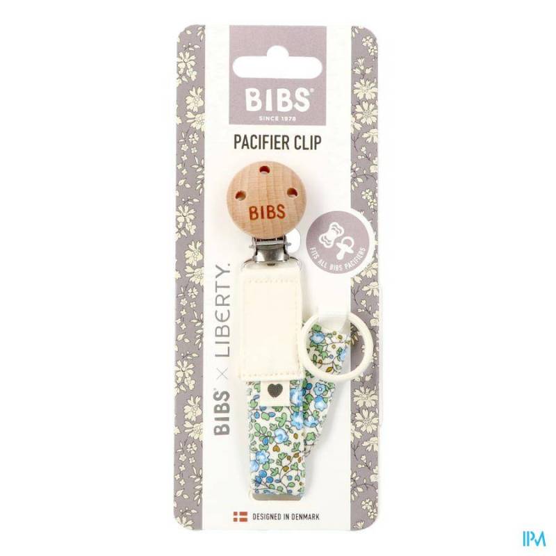 BIBS ATTACHE SUCETTE LIBERTY IVORY&SAGE