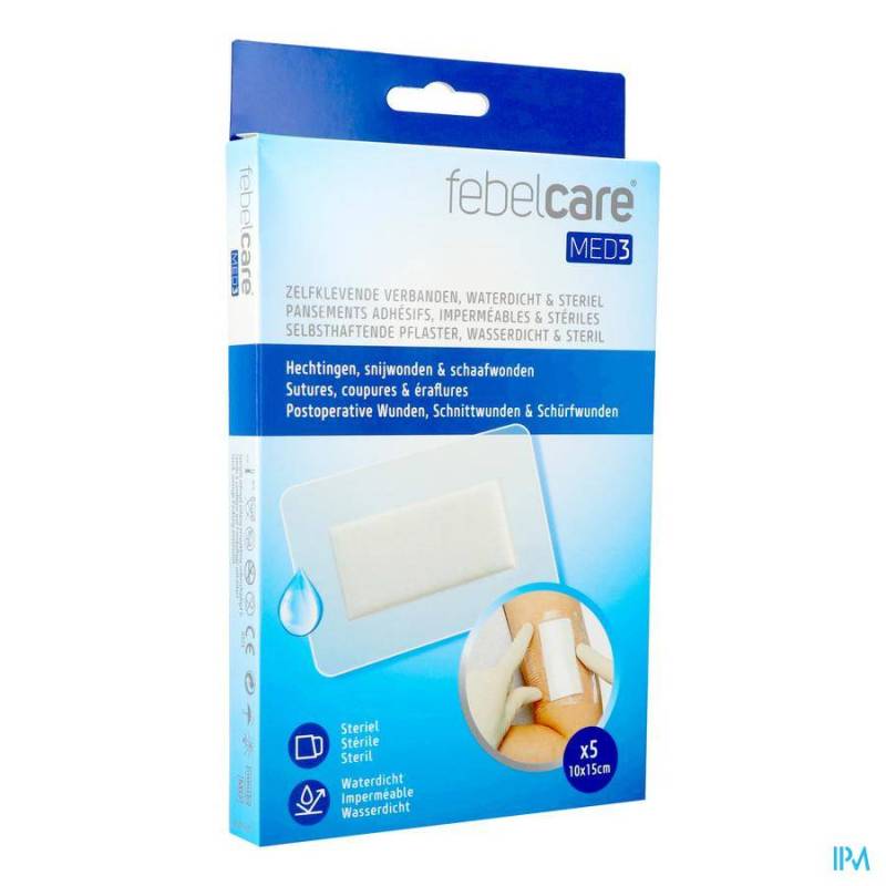 FEBELCARE MED3 PANSEMENT STER ADHES 10X1