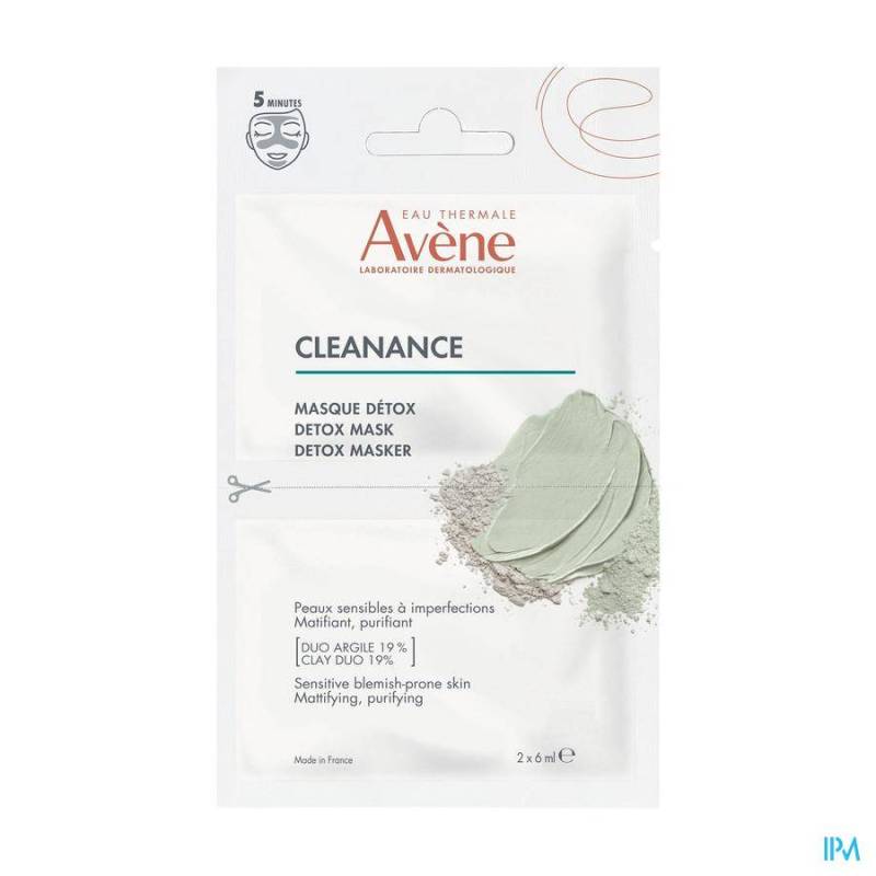 AVENE CLEANANCE DETOX MASKER 6 ML 2 ST