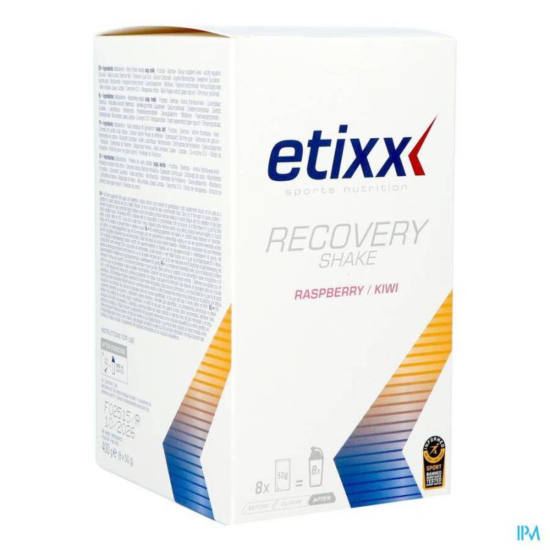 ETIXX RECOVERY SHAKE RASPBERRY-KIWI PDR 8X50G