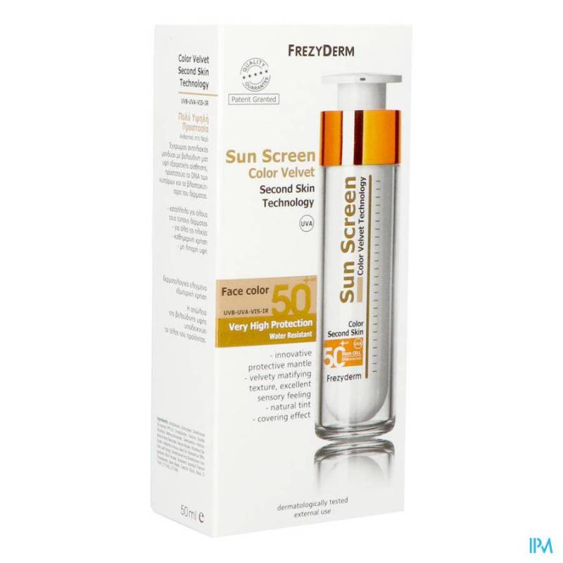 FREZYDERM SUNSCREEN VELVET COLOR FACE SPF5050ML