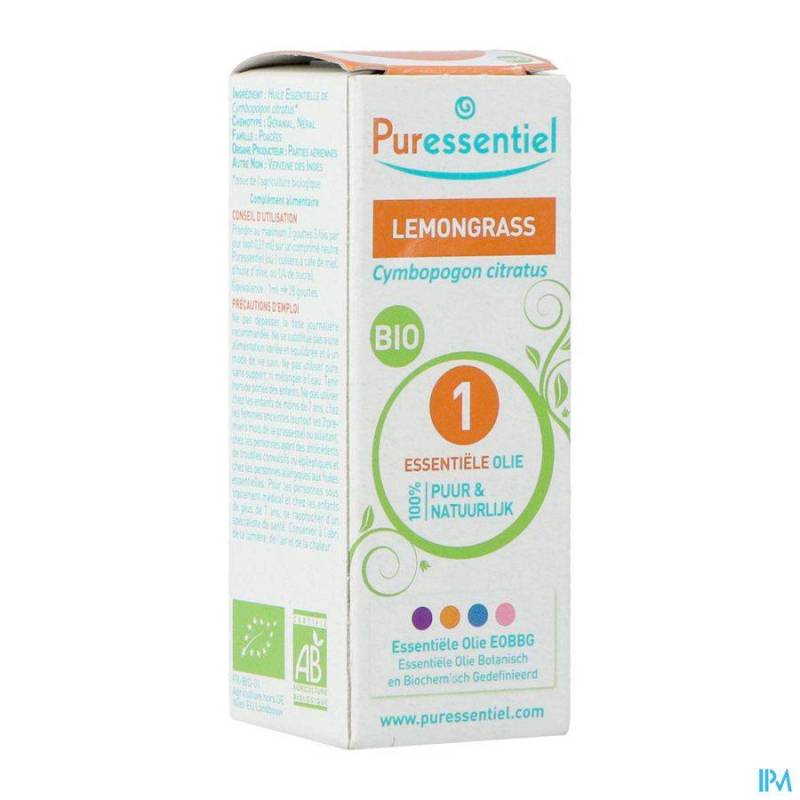 Puressentiel Lemongrass Ess Olie Bio 10ml