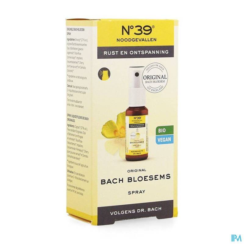 Bachbloesem Bio N39 Noodgevallen Spray 20ml