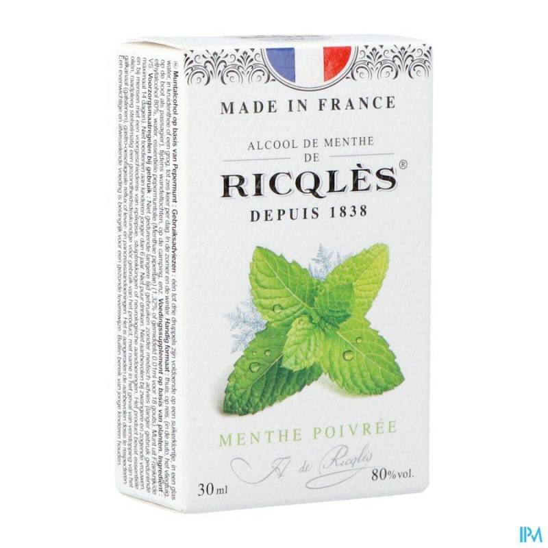 RICQLES ALCOOL DE MENTHE FL 3CL