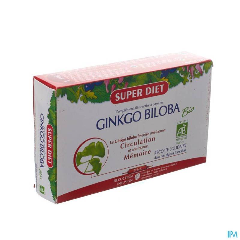 Super Diet Ginkgo Biloba Intelect. Amp 20x15ml