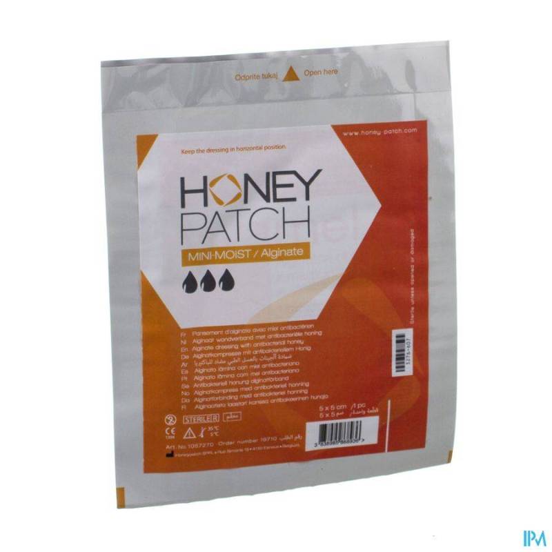 HONEYPATCH MINI-MOIST/ALGINATE PANS ALG.STER 5X5CM