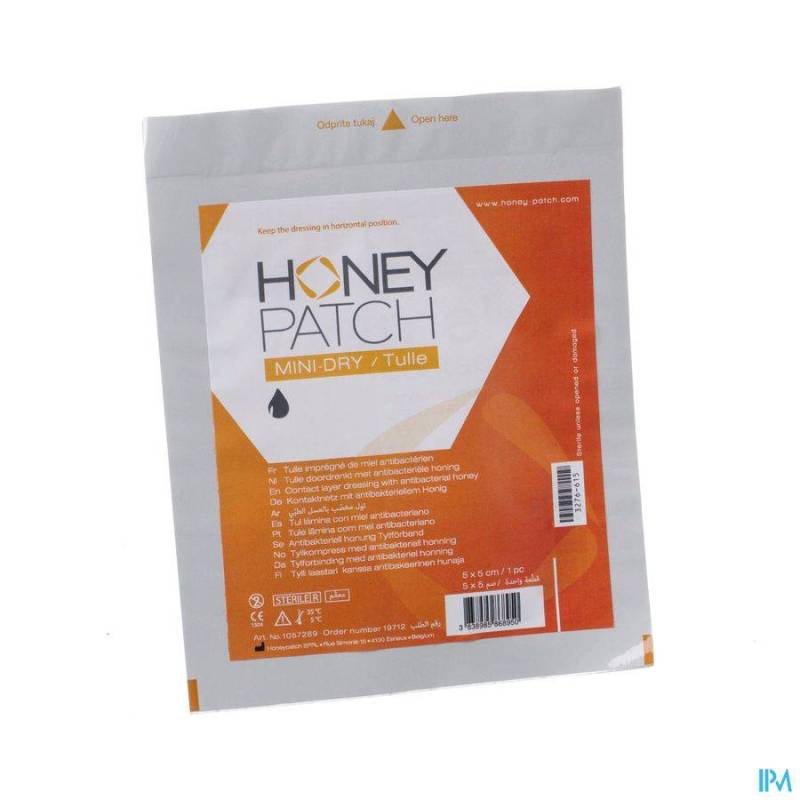 HONEYPATCH MINI-DRY/TULLE PANS ALG. STER 5X5CM