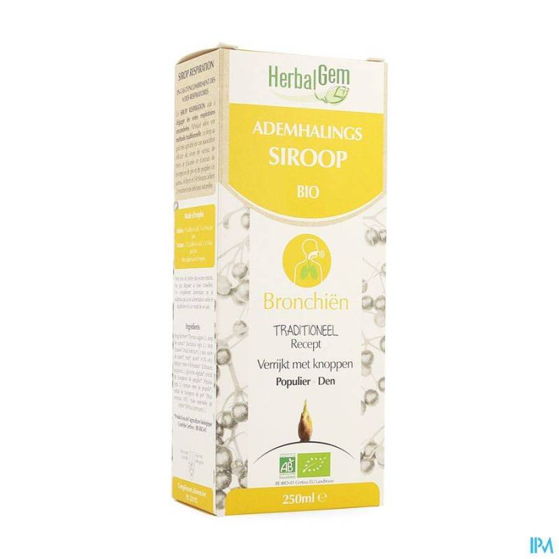 Herbalgem Siroop Ademhaling Bio Kind-volw 250ml