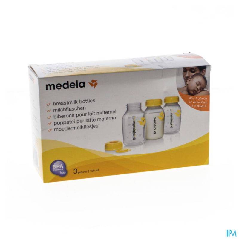 Medela Set 3 Melkflesjes Bedrukt 150ml