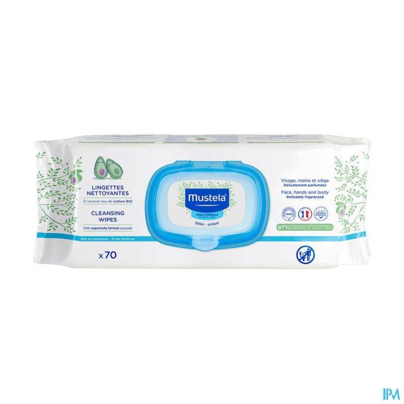 Mustela Reinigende Doekjes Normale Huid 70 Stuks