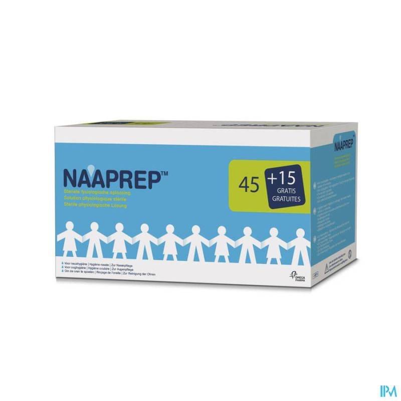 Naaprep Fysiologisch Water 5ml Promo 45+15 Ampoules GRATIS