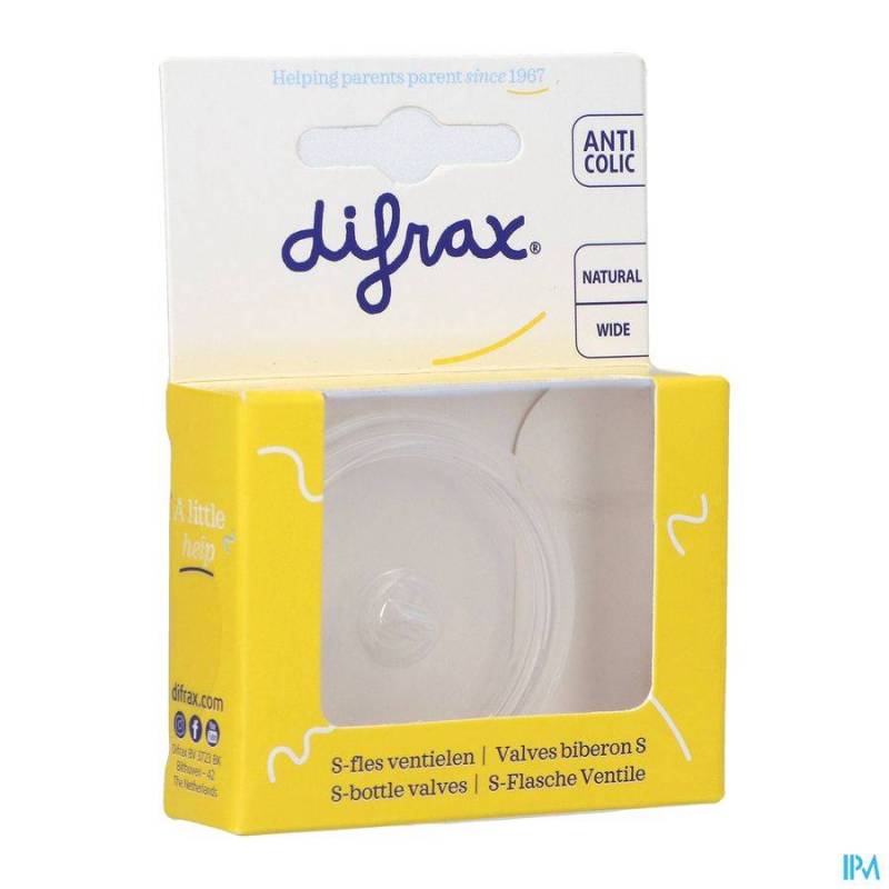 Difrax Anti-Koliek Ventiel S-Fles 2 Stuks