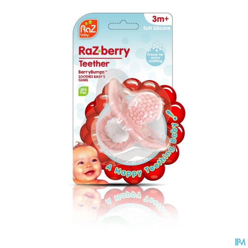 RAZ BABY ANNEAU DENTITION RAZBERRY PINK