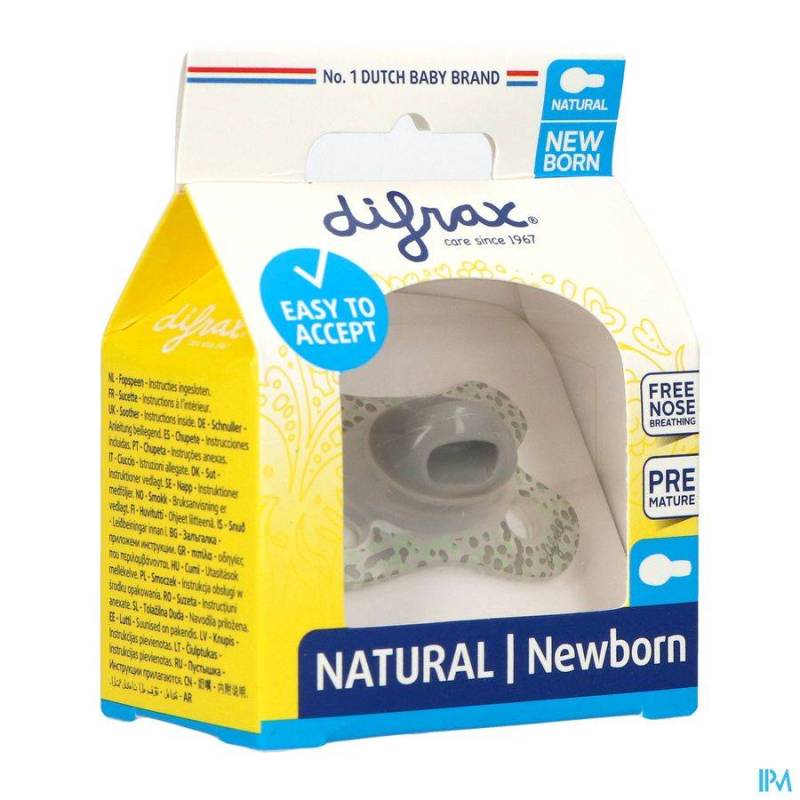 Difrax Fopspeen Natural Newborn 1 Stuk