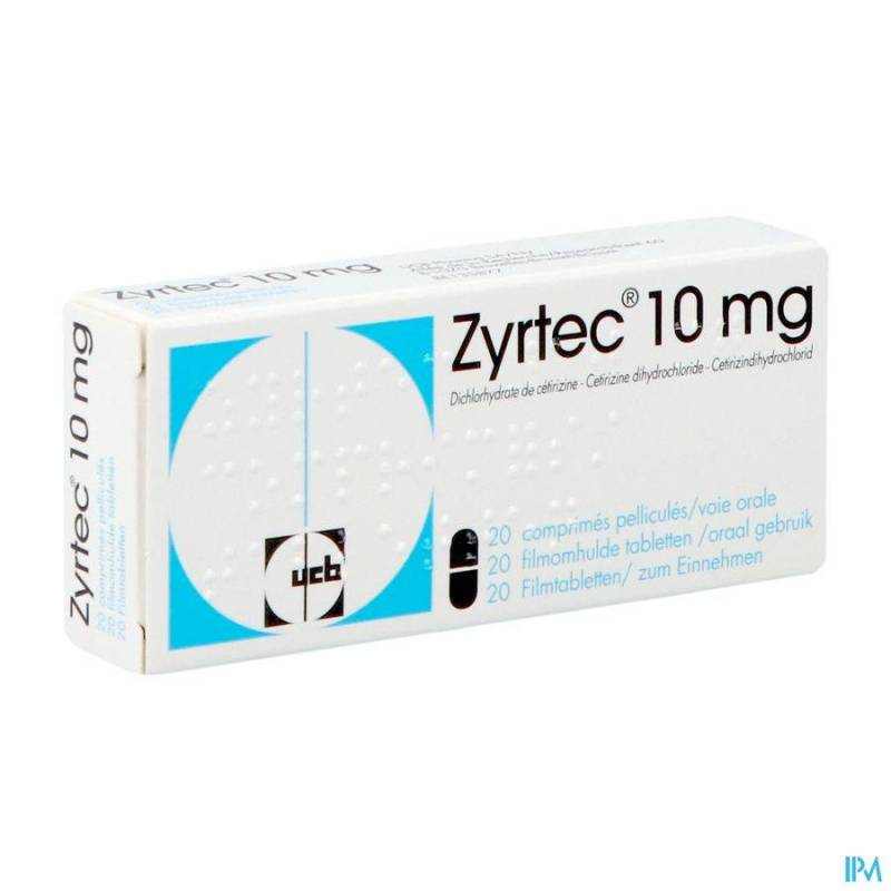 ZYRTEC 10 MG COMP PELL 20 X 10 MG