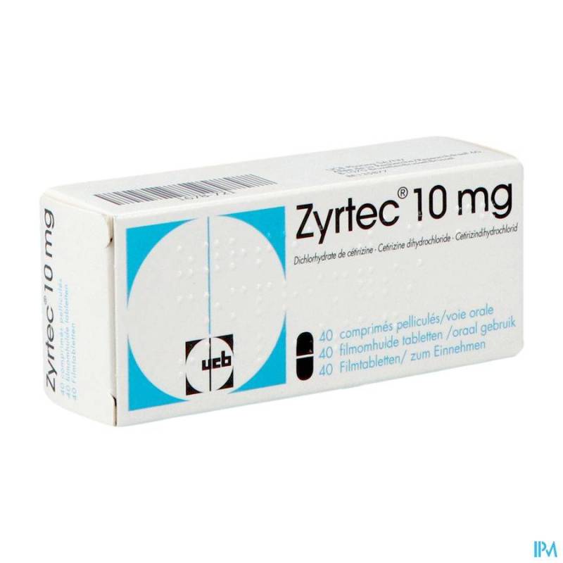 ZYRTEC 10 MG COMP PELL 40 X 10 MG