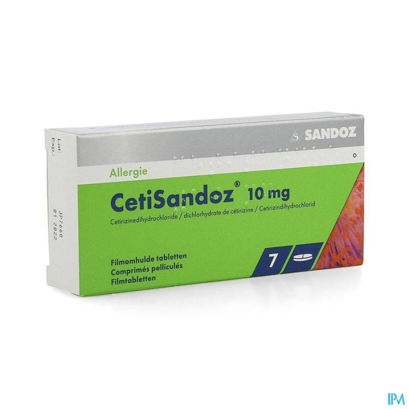 CetiSandoz Cetirizine 10mg 7 Tabletten  - Generisch