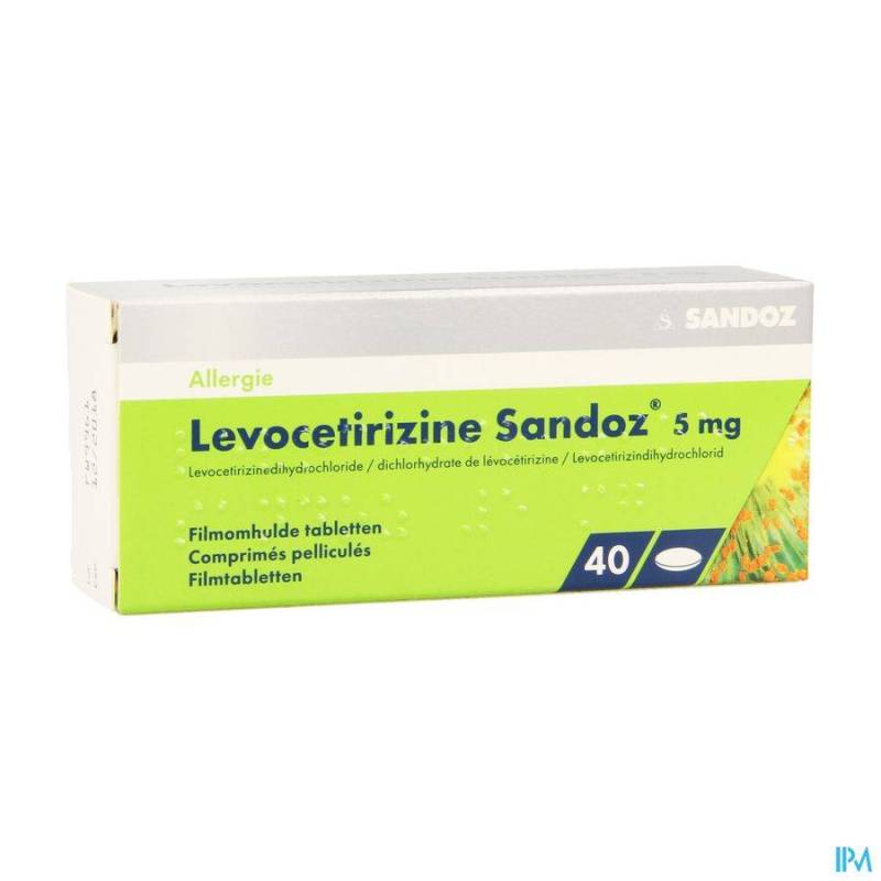 LEVOCETIRIZINE SANDOZ 5 MG COMP ENROB. 40 X 5 MG  - Generisch