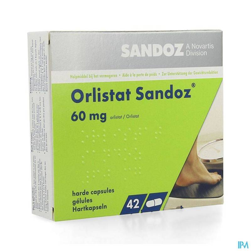 ORLISTAT SANDOZ CAPS DURE 42 X 60 MG  - Generisch