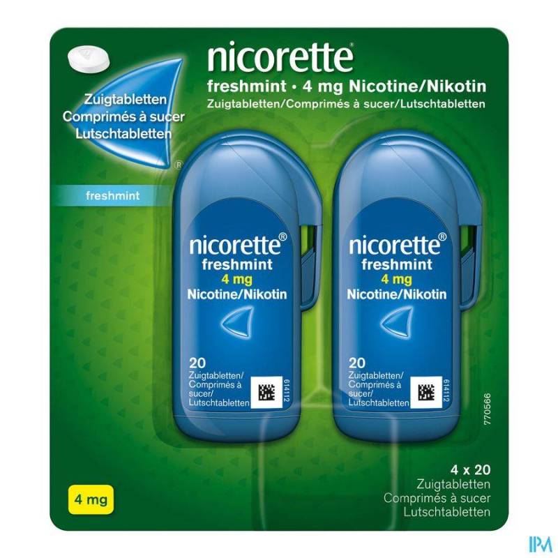 NICORETTE FRESHMINT COMP A SUCER 80X4MG