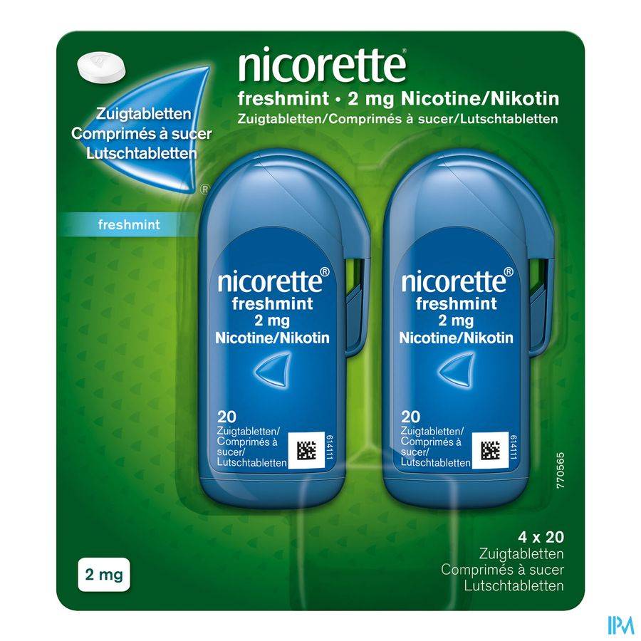 NICORETTE FRESHMINT COMP A SUCER 80X2MG