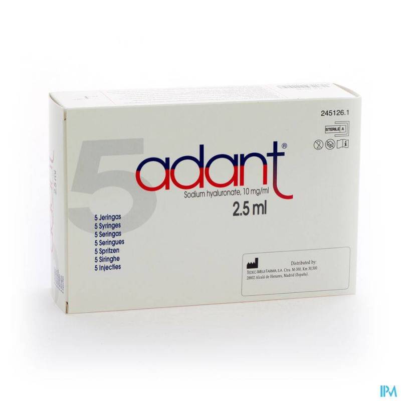 Adant Opl 1% Inj Intra Articul. 5 X 2,5ml