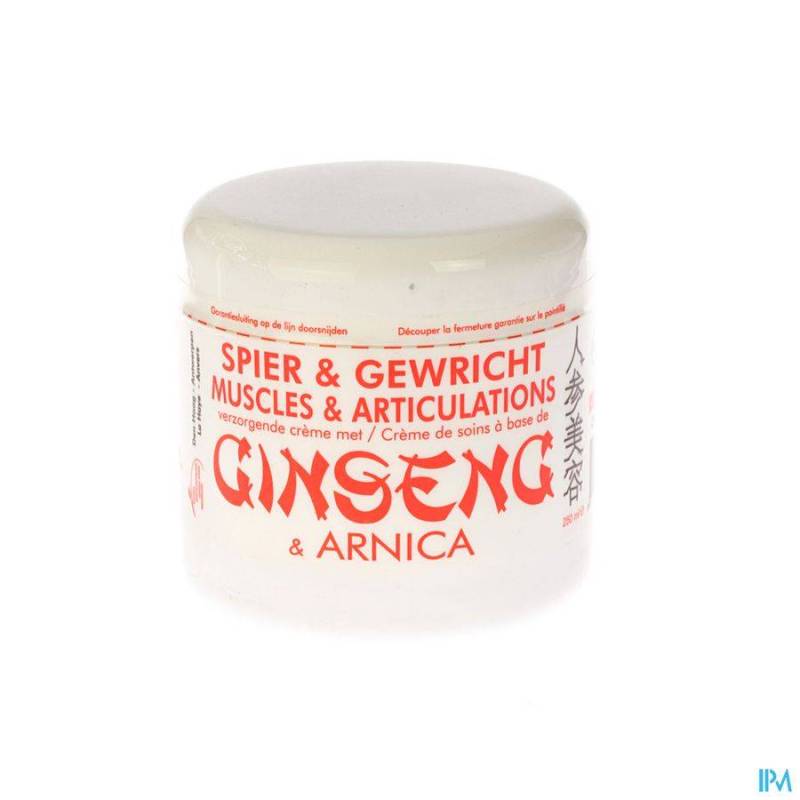 Jia-wei-ginseng Cr Verzorg+arnica Spier-gewr.250ml