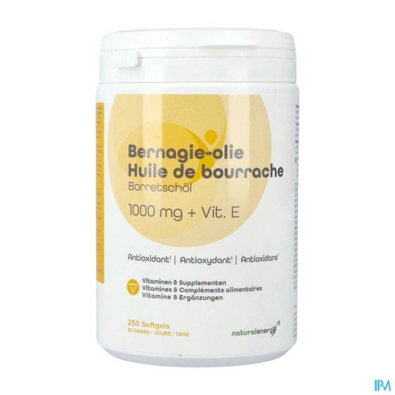 HUILE BOURRACHE NATURAL ENERGY CAPS 250