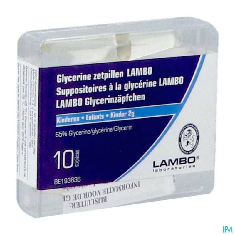 GLYCERINE LAMBO SUPPO CONIQUE ENF 10