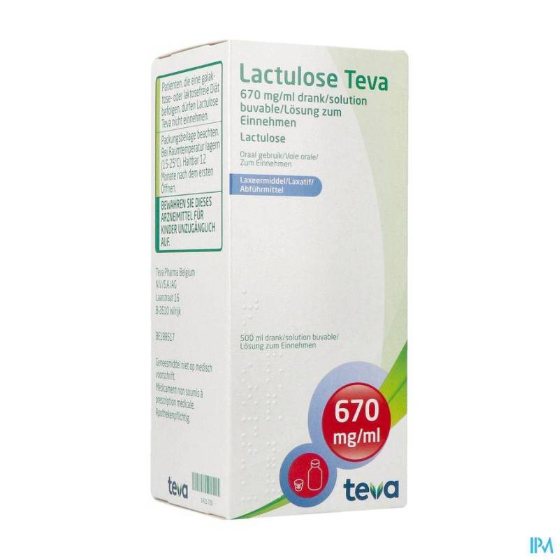 LACTULOSE TEVA SOL PER OS 500 ML  - Generisch