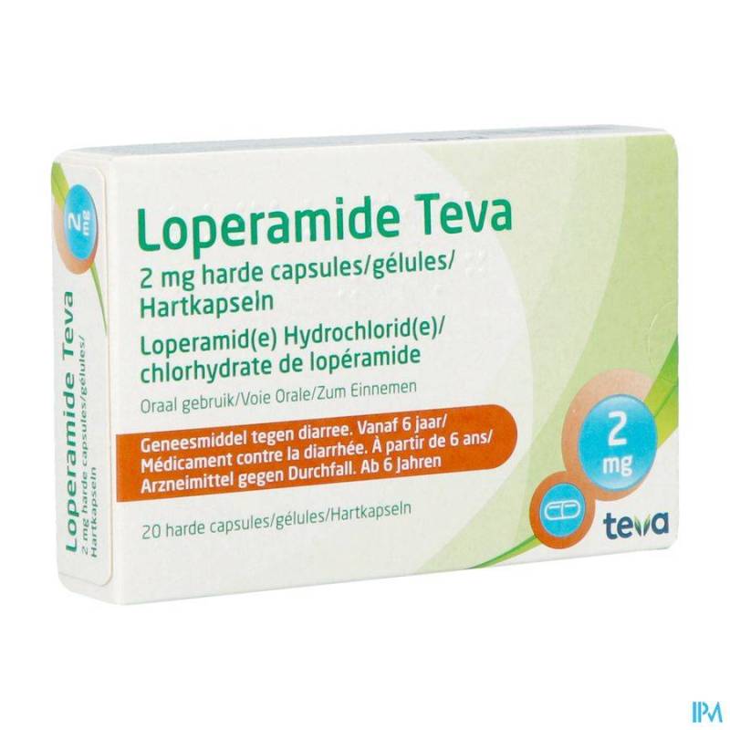 LOPERAMIDE TEVA CAPS 20 X 2 MG  - Generisch