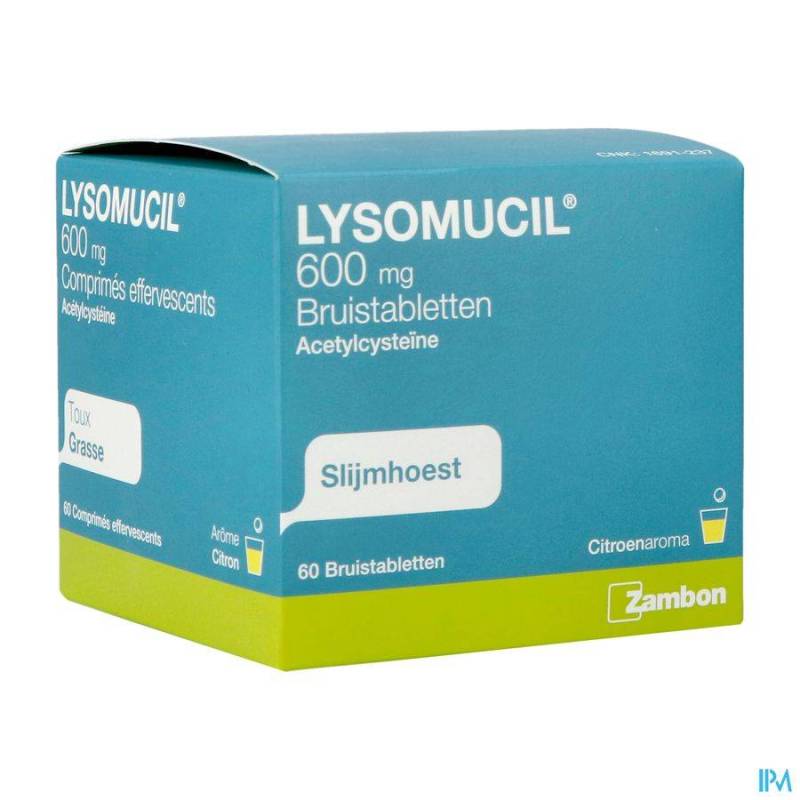 Lysomucil Bruistabl. 600mg 60