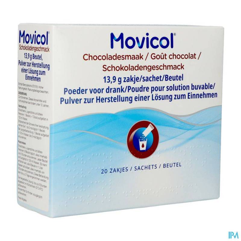 Movicol Chocolade Smaak Zakjes 20 X 13,7g