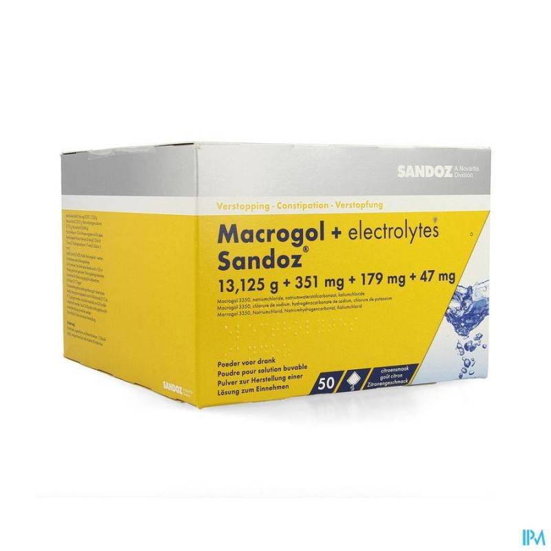 Macrogol + Elektrolyt Sandoz Citroen 50 Zakjes  - Generisch