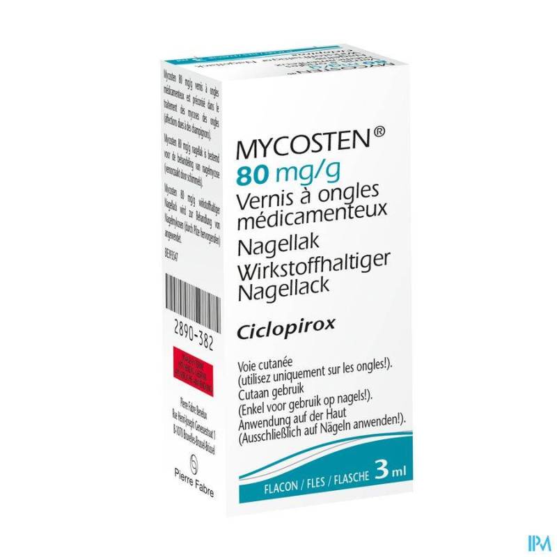 Mycosten 80mg/g Medische Nagellak Fl 1 3ml