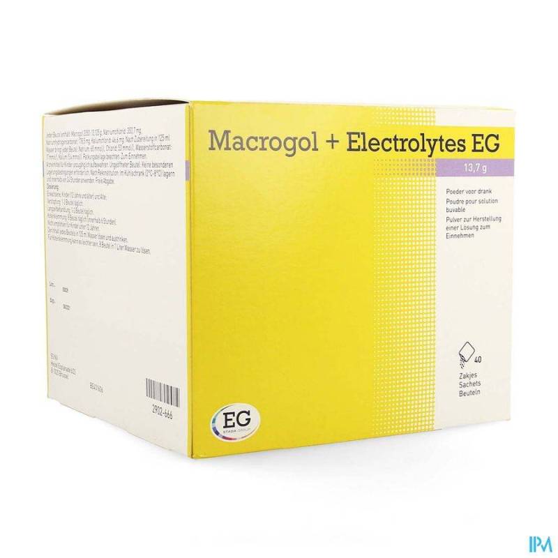 MACROGOL+ELECTROLYTES EG 13,7G PDR SACH 40  - Generisch