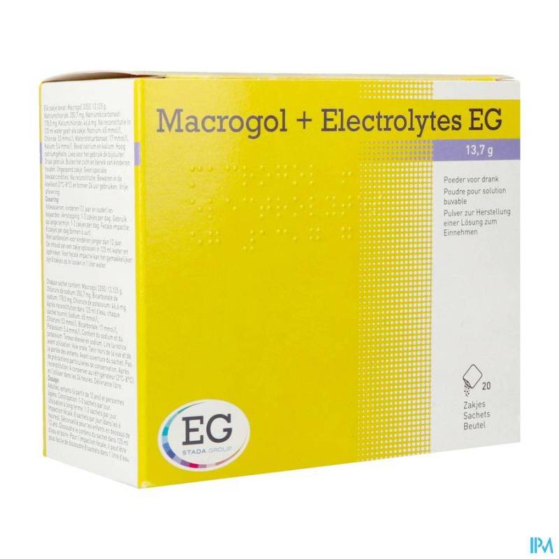 MACROGOL+ELECTROLYTES EG 13,7G PDR SACH 20  - Generisch