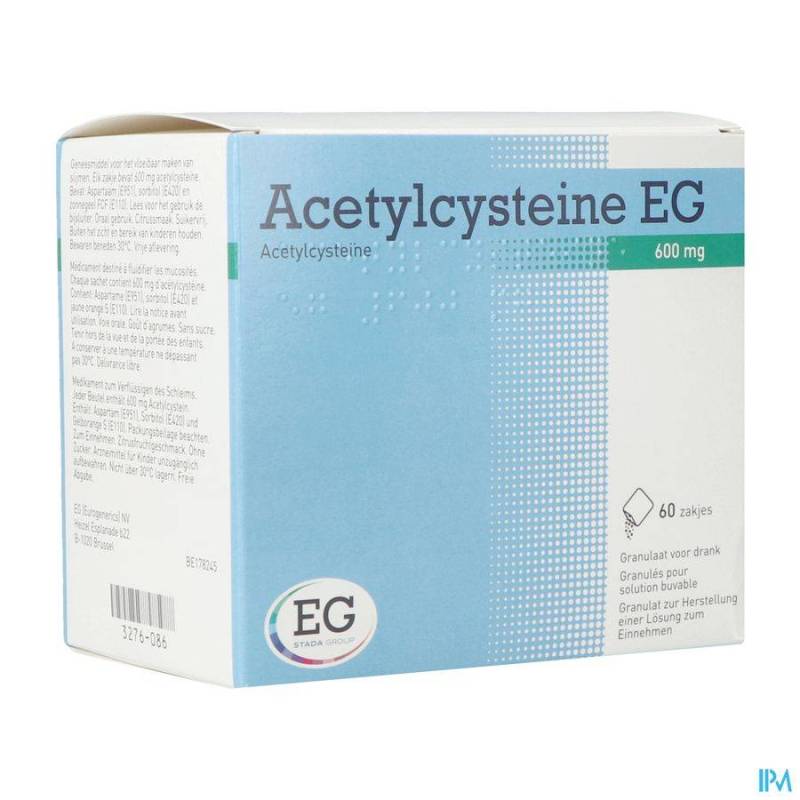 ACETYLCYSTEINE EG 600MG GRAN. SOL BUV. SACH 60  - Generisch