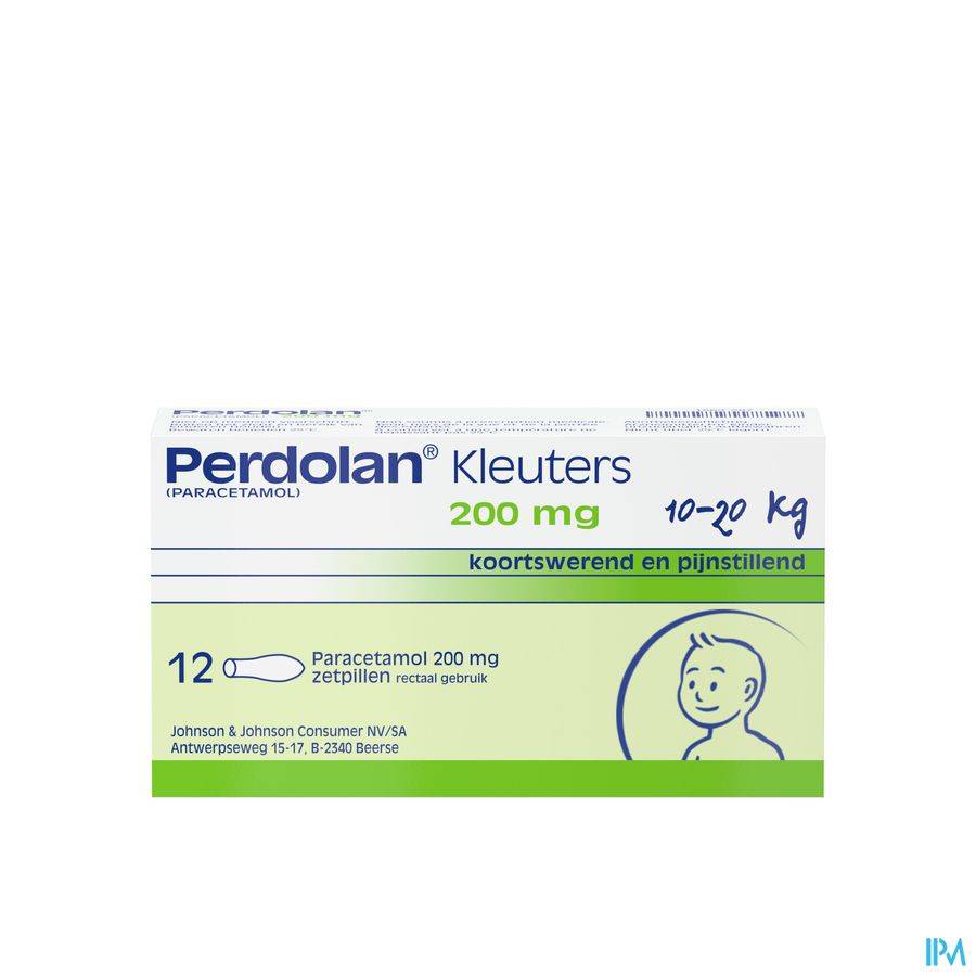 Perdolan Kleuter 200mg 12 Zetpillen