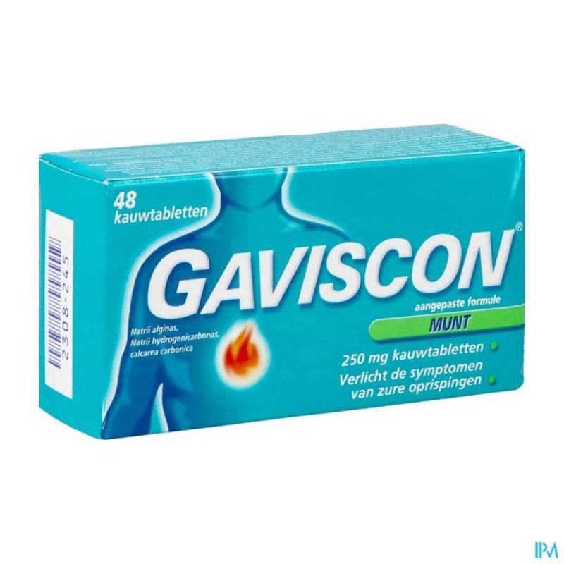 GAVISCON MENTHE COMP A CROQUER 48 X 250 MG