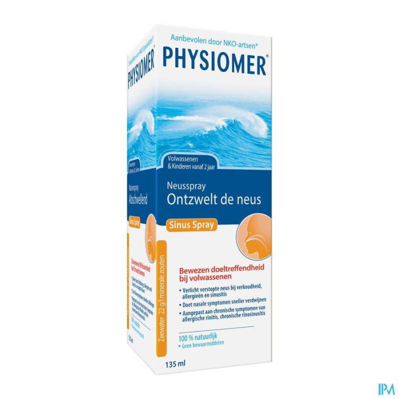 Physiomer Sinus Neusspray | Verstopte Neus en Allergie | 135ml