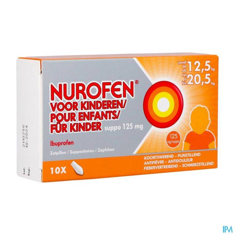 NUROFEN ENFANT 125MG SUPPO 10 X 125 MG