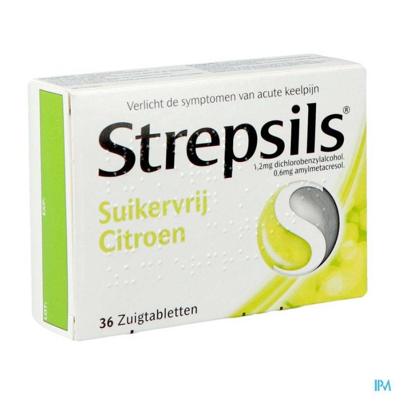 STREPSILS SANS SUCRE CITRON PAST 36