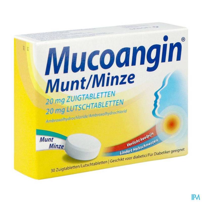 MUCOANGIN MENTHE PAST A SUCER 30X20MG