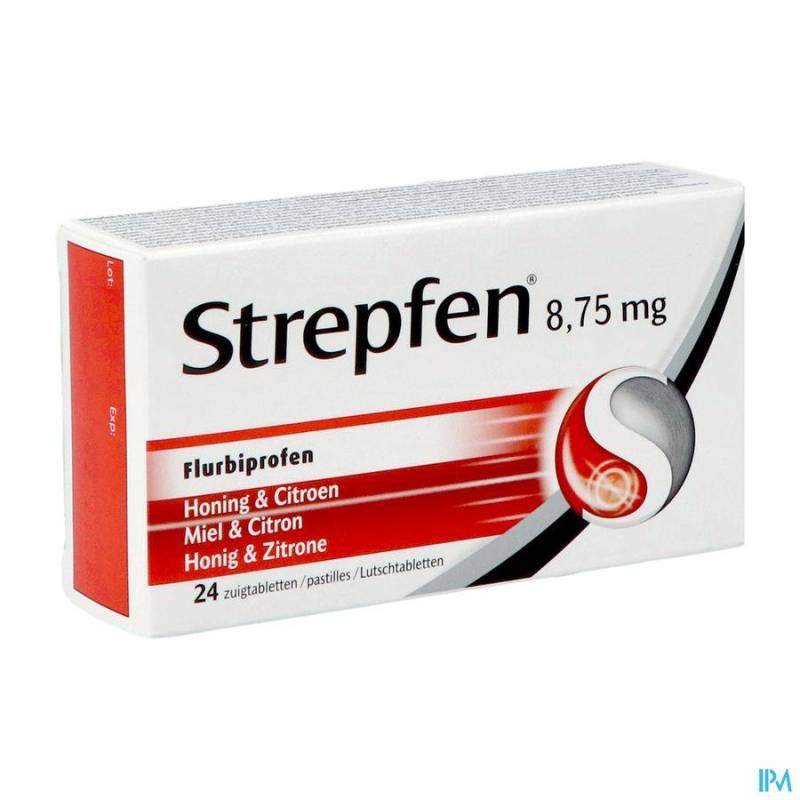 Strepfen Citroen en Honing 8,75mg 24 Zuigtabletten