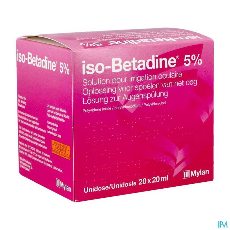 ISO BETADINE SOL OCULAIRE-SPOELEN OOG 20UDX20ML 5%