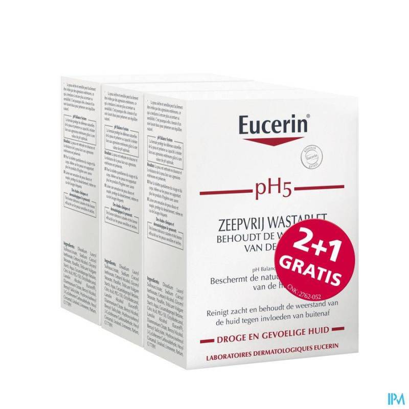 EUCERIN PH5 PAIN DERMATO S/SAVON 100G 2+1 GRATUIT