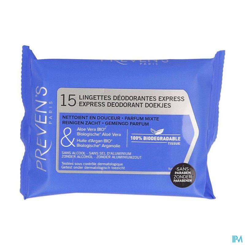 PREVEN'S LINGETTE DEODORANTES POCKET SACH 1X15