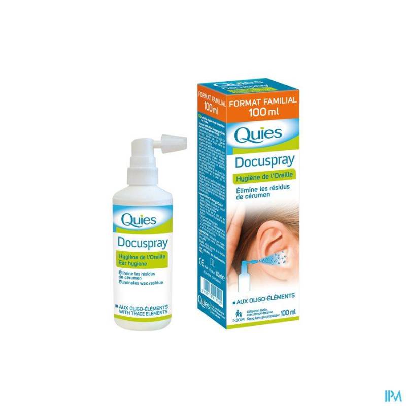 QUIES DOCUSPRAY HYGIENE OREILLE S/GAZ SPRAY 100ML