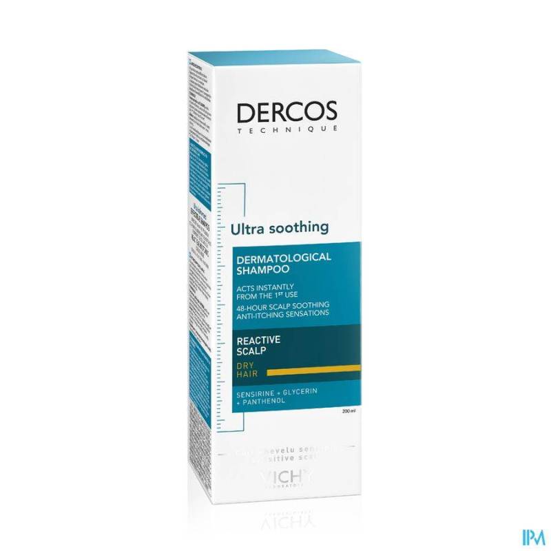 VICHY DERCOS DERMO APAISANT CHEV. SECS SH 200ML